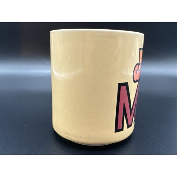 Vintage 1983 Worlds Greatest Mom Yellow Coffee Cup Mothers Day Birthday Gift - Picture 8 of 9